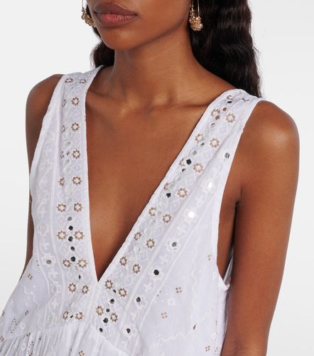 Vestido corto de algodón bordado - Juliet Dunn - Modalova
