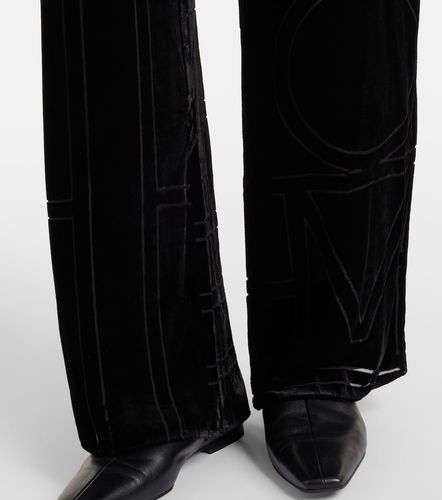 Toteme Weite Hose aus Devoré - Toteme - Modalova