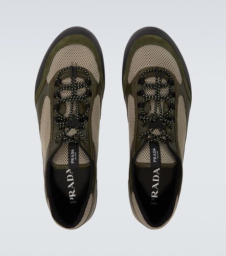 Speedrock leather-trimmed sneakers - Prada - Modalova