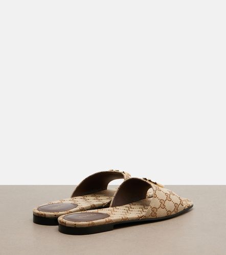 Gucci Double G GG Canvas slides - Gucci - Modalova