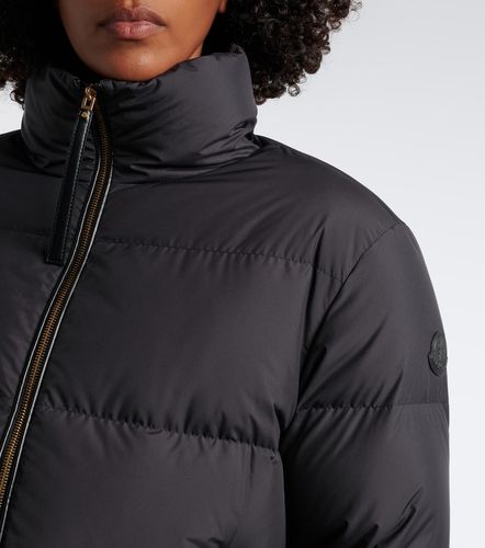 Moncler Leather-trimmed down jacket - Moncler - Modalova