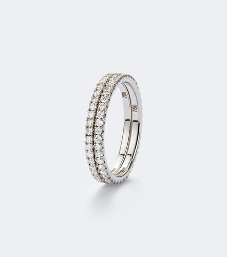 Midi 18kt white gold tech ring jackets with diamonds - Suzanne Kalan - Modalova
