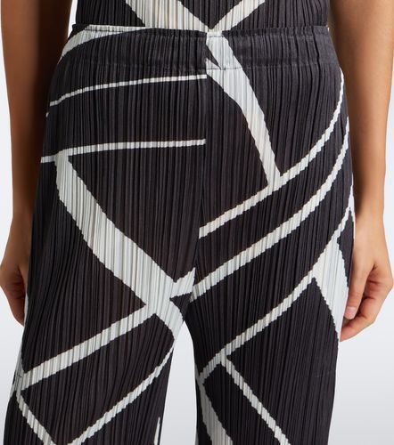 Fold Line pleated printed wide-leg pants - Pleats Please Issey Miyake - Modalova