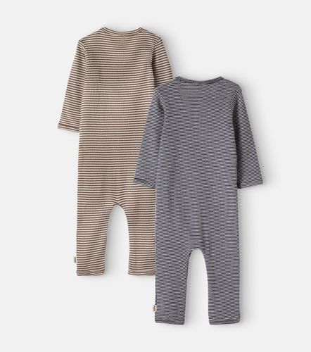 Bebé - set de 2 bodies Haven de lana a rayas - Wheat - Modalova