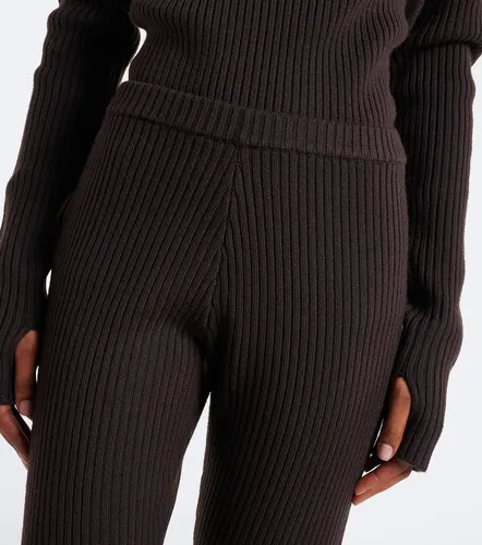 Piuma ribbed-knit wool stirrup leggings - The Frankie Shop - Modalova
