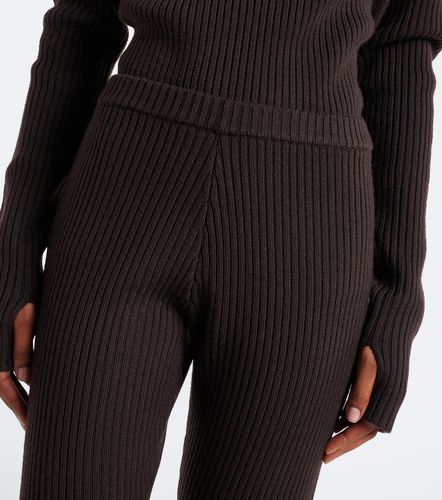 Piuma ribbed-knit wool stirrup leggings - The Frankie Shop - Modalova