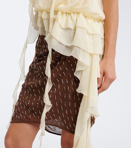 Ruffled chiffon halterneck top - Jacques Wei - Modalova