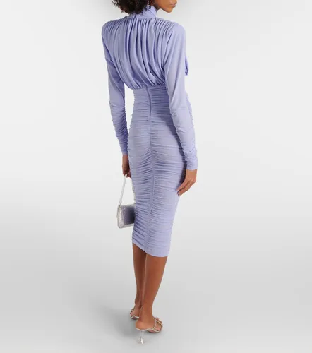 Ruched crepe jersey midi dress - Alex Perry - Modalova