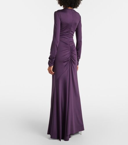 Abito lungo in jersey con cut-out - Victoria Beckham - Modalova