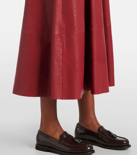 High-rise leather midi skirt - Brunello Cucinelli - Modalova
