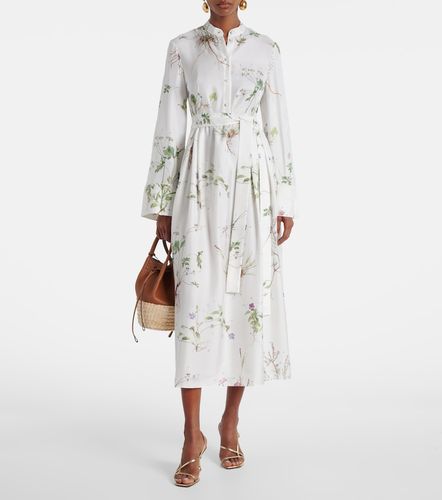 Abito midi in seta con stampa floreale - Erdem - Modalova