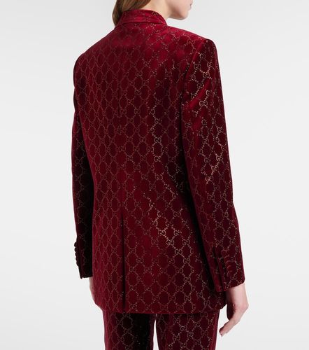 Blazer de terciopelo de algodón con GG - Gucci - Modalova