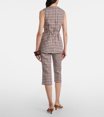 Sadie gingham linen capri pants - Posse - Modalova