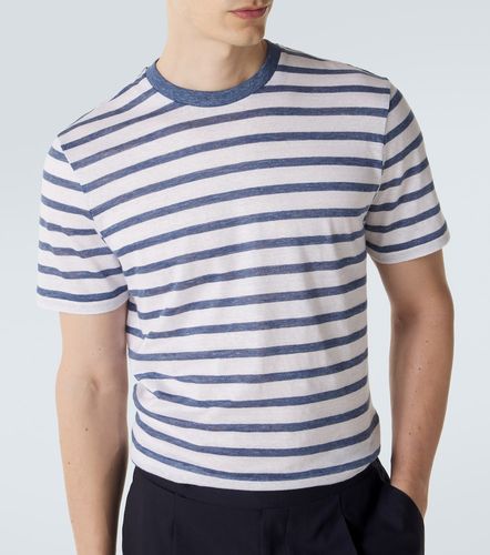 T-shirt in lino e cotone a righe - Dunhill - Modalova