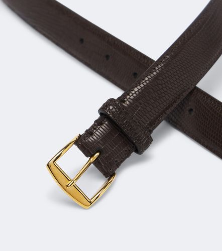 Snake-effect leather belt - Nili Lotan - Modalova