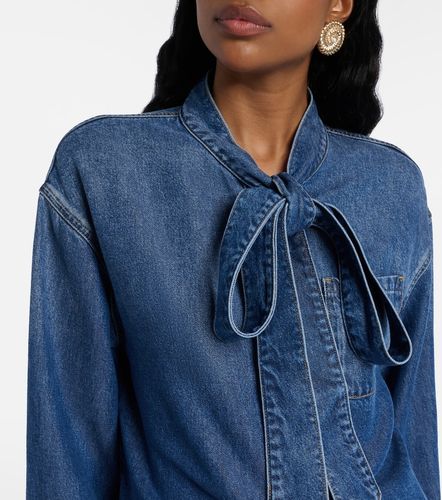 Camicia di jeans con fiocco - Self-Portrait - Modalova