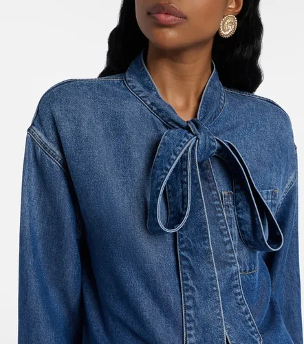 Schluppenbluse aus Denim - Self-Portrait - Modalova