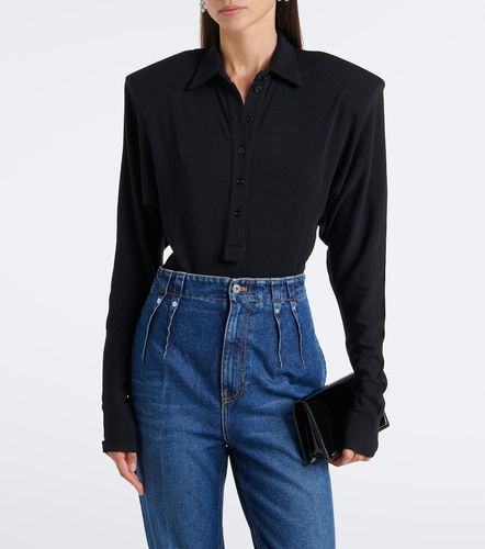 Mugler Pullover polo in misto lana - Mugler - Modalova