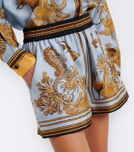 Pull-Up printed silk twill shorts - La DoubleJ - Modalova
