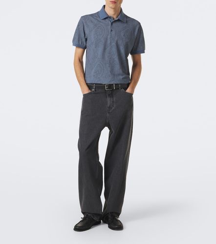 Polo de piqué de algodón con paisley - Etro - Modalova