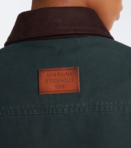 Suede-trimmed cotton canvas jacket - Acne Studios - Modalova
