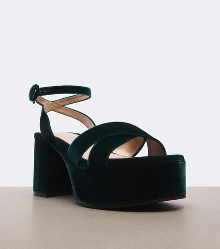 Velvet platform sandals - Gianvito Rossi - Modalova
