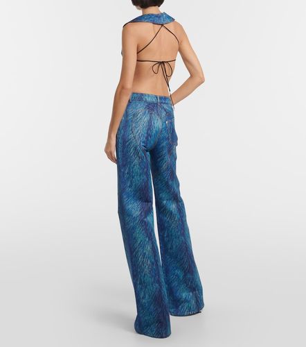 Embellished fur-print flared jeans - Area - Modalova