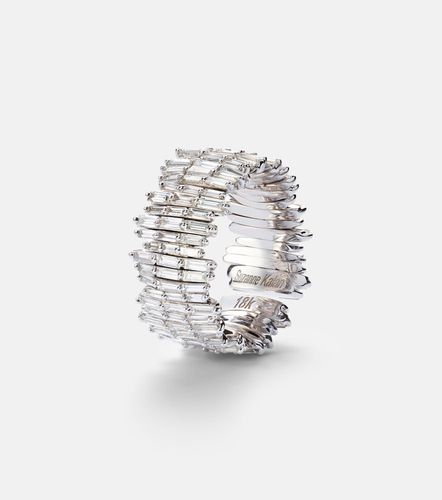 Anillo de oro blanco de 18 ct con diamantes - Suzanne Kalan - Modalova