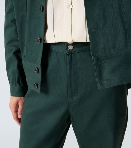 Pantalones rectos Knolly Brook de sarga de algodón - Bode - Modalova