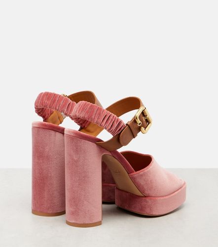 Chloé Sandalias Aria 95 de terciopelo - Chloe - Modalova