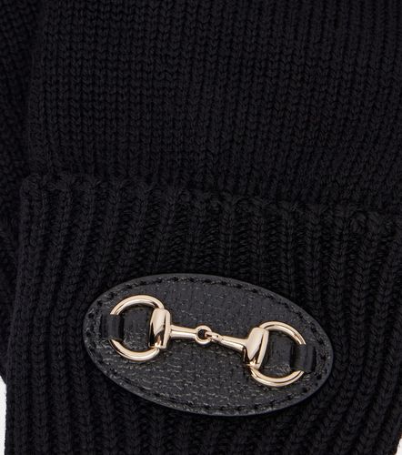 Horsebit ribbed-knit wool gloves - Gucci - Modalova
