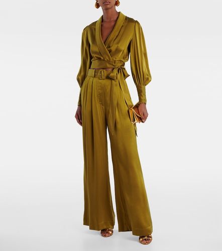Silk satin wide-leg pants - Zimmermann - Modalova