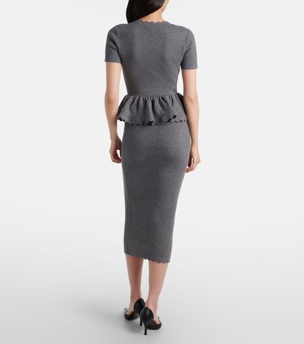 Self-Portrait Abito midi con peplum - Self-Portrait - Modalova