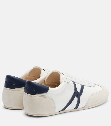 Leather-trimmed canvas sneakers - Veronica Beard - Modalova