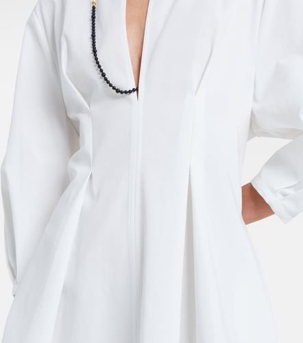 Vestido corto de algodón plisado - Toteme - Modalova