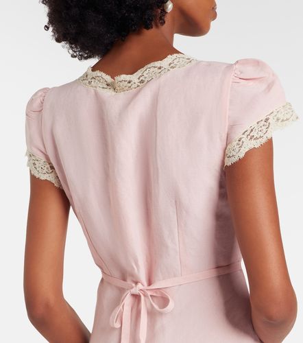 Midikleid Clarice aus einem Leinengemisch mit Spitze - Rixo - Modalova