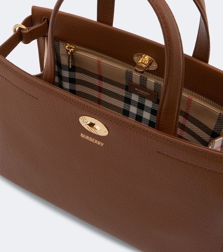 Check Small leather top-handle bag - Burberry - Modalova