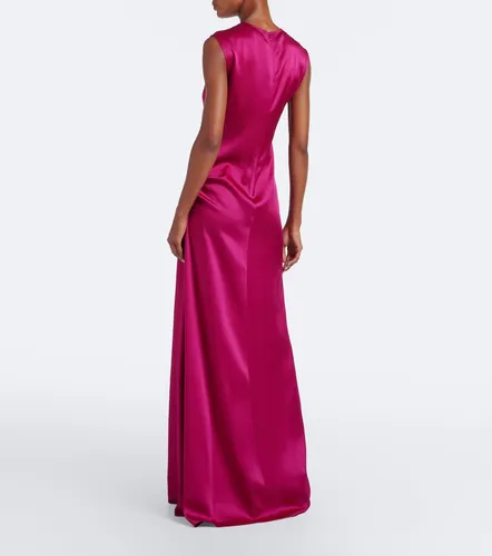 Vestido largo de satén drapeado - Stella McCartney - Modalova