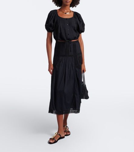 Top cropped Clara in cotone con ricamo - Ulla Johnson - Modalova