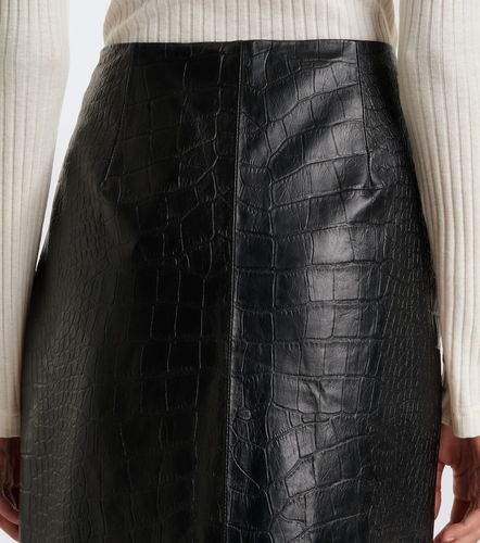 Meeka croc-effect leather pencil skirt - Arma - Modalova