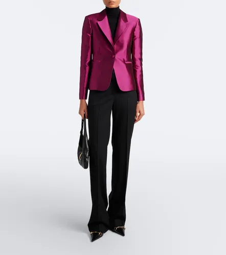Gucci Blazer de satén de seda - Gucci - Modalova