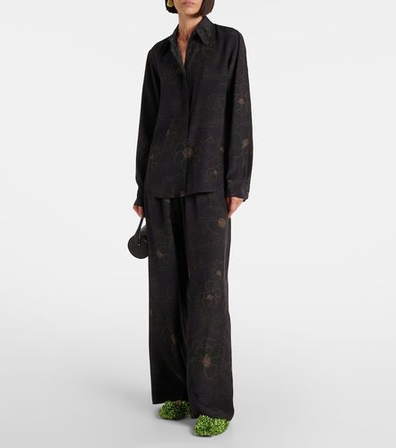 Camicia in seta con stampa floreale - Dries Van Noten - Modalova