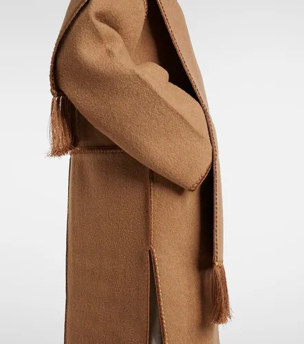 Embroidered wool-blend scarf coat - Toteme - Modalova
