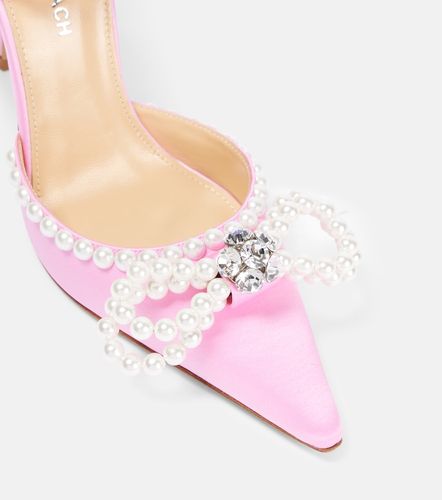 Double Bow 110 embellished satin pumps - Mach & Mach - Modalova