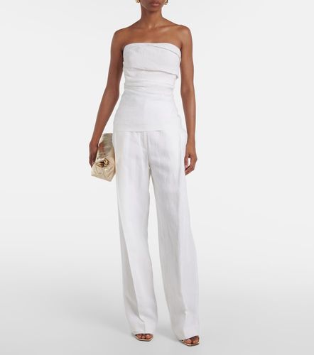 Tove Izel draped linen top - Tove - Modalova