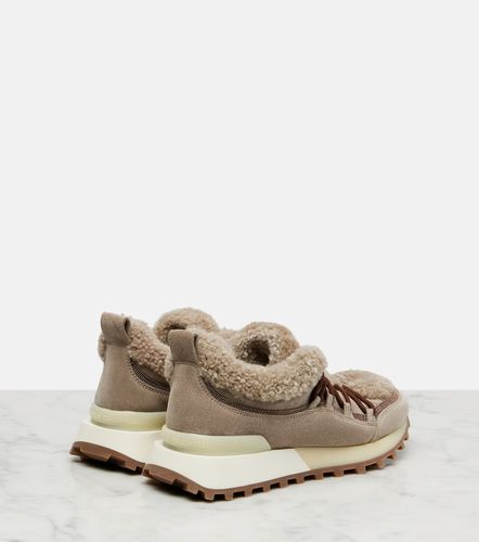 Shearling-lined suede sneakers - Brunello Cucinelli - Modalova