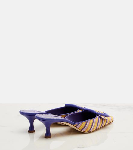 Mules Maysalebi con piel a rayas - Manolo Blahnik - Modalova