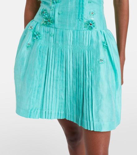 Embellished linen-blend minidress - Shushu/Tong - Modalova