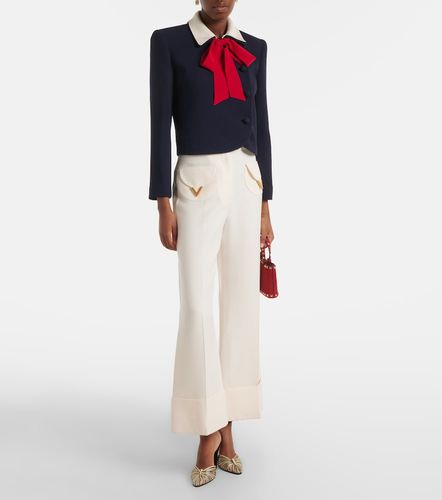 Tie-neck virgin wool jacket - Valentino - Modalova
