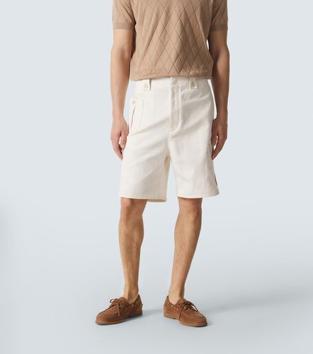 Shorts cargo in canvas di cotone e lino - Brunello Cucinelli - Modalova
